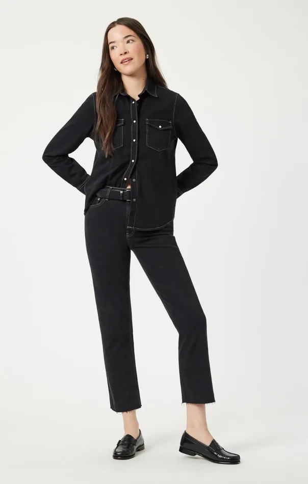 New York Straight Leg In Deep Smoke Classic Blue Women Mavi Jeans Denim New York Straight Leg In Deep Smoke Classic Blue Women Mavi Jeans Denim