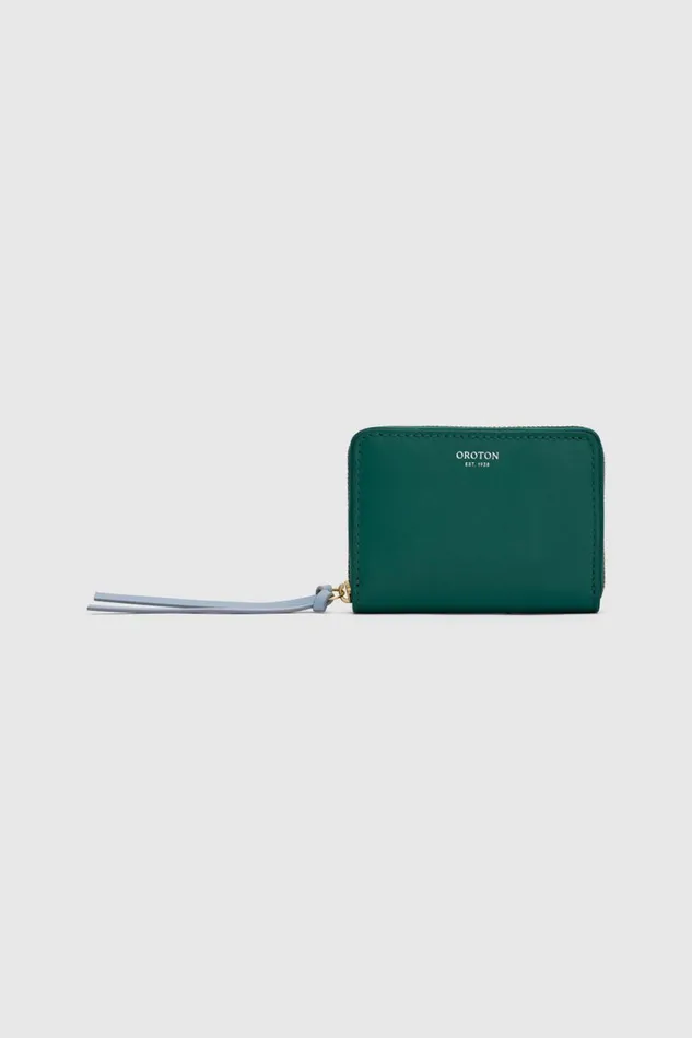 Oroton Eloise Small Zip Wallet Studio Green Women Wallets