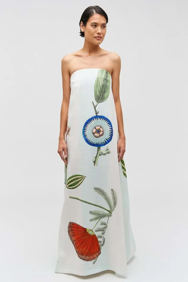 Oroton Grand Floral Gown Multi Women Dresses Oroton Grand Floral Gown Multi Women Dresses