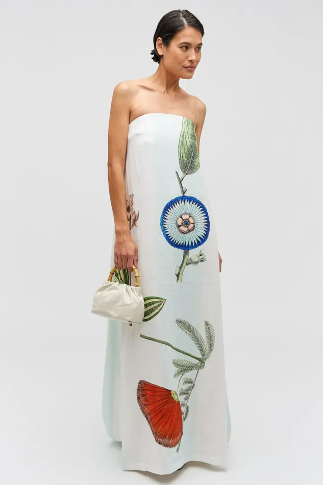 Oroton Grand Floral Gown Multi Women Dresses Oroton Grand Floral Gown Multi Women Dresses
