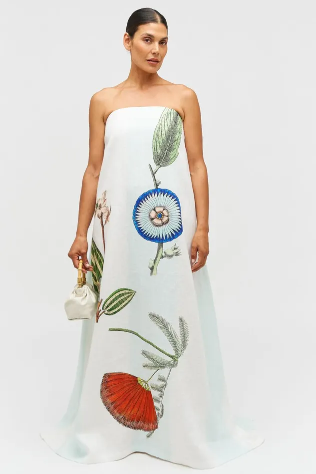 Oroton Grand Floral Gown Multi Women Dresses Oroton Grand Floral Gown Multi Women Dresses
