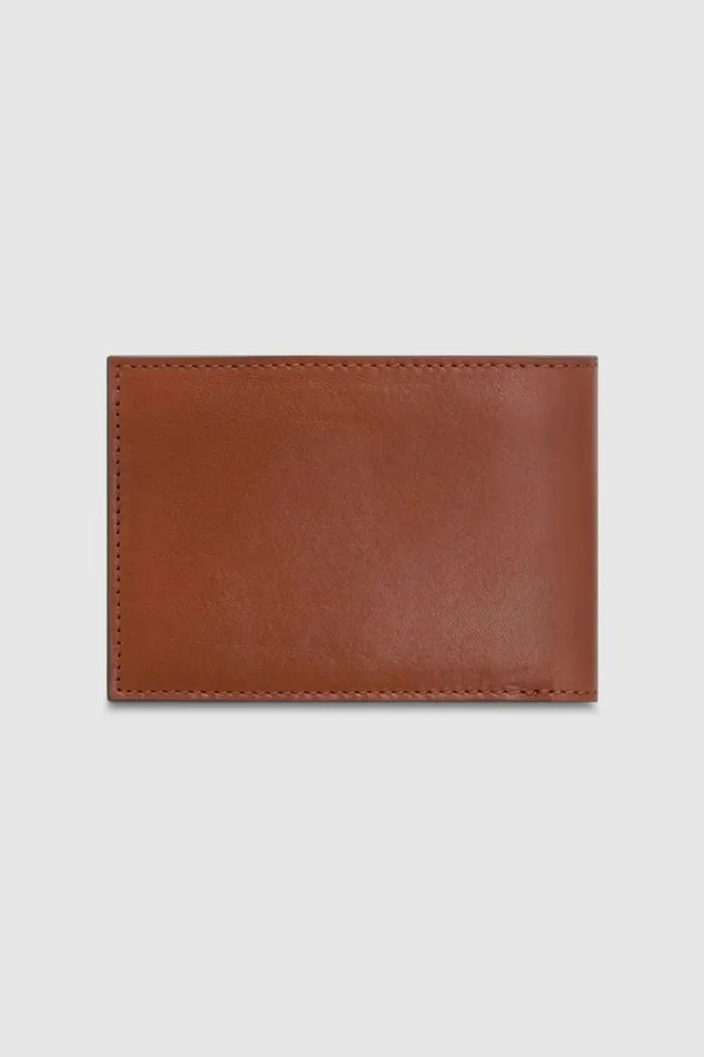 Oroton Marcus Veg 12 Credit Card Wallet Whiskey Men Wallets