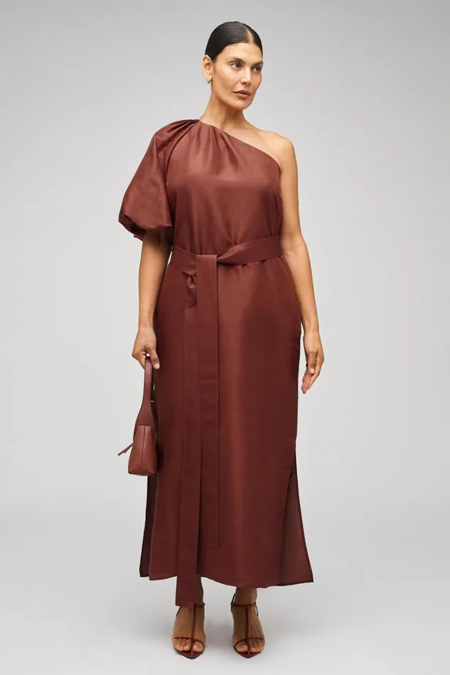 Oroton One Shoulder Dress Barn Red Women Dresses Oroton One Shoulder Dress Barn Red Women Dresses