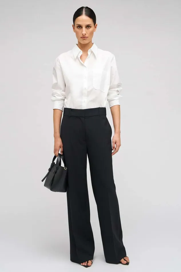 Oroton Poplin Long Sleeve Shirt White Women Tops Oroton Poplin Long Sleeve Shirt White Women Tops