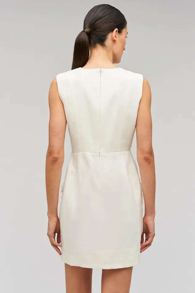 Oroton Rosebud Lace Mini Dress Soft Cream Women Dresses