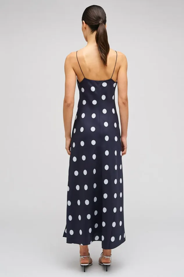 Oroton Starburst Spot Slip Dress North Sea Women Dresses