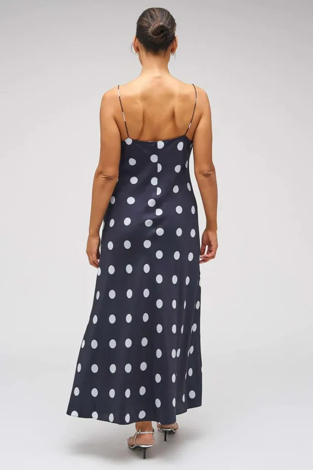 Oroton Starburst Spot Slip Dress North Sea Women Dresses