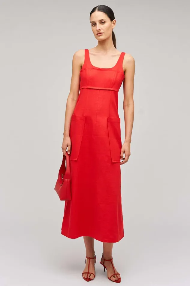 Oroton Structured Sundress Poppy Women Dresses Oroton Structured Sundress Poppy Women Dresses