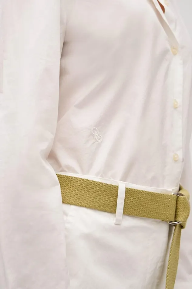 Oroton Wren Poplin Shirt Antique White Women Tops Oroton Wren Poplin Shirt Antique White Women Tops