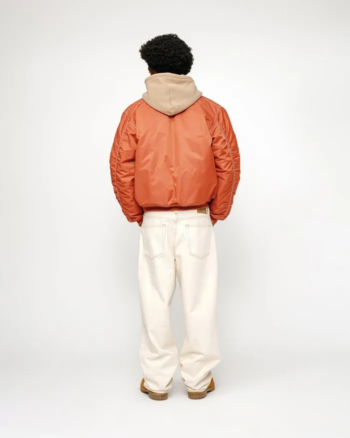 Outerwear MenWomen Stussy BUILT REVERSIBLE BOMBER JACKET Brick