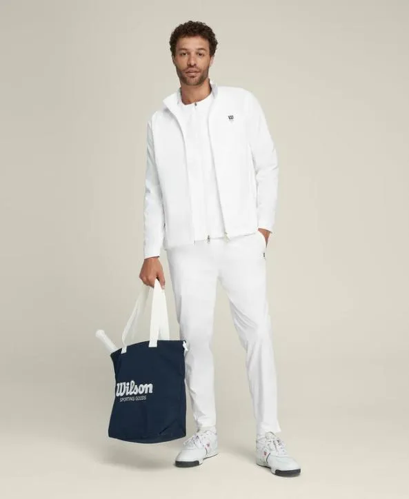 Pants and Joggers Men Wilson Aston WarmUp Pant Bright White Pants and Joggers Men Wilson Aston WarmUp Pant Bright White