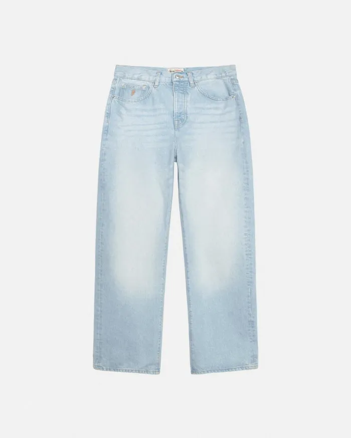 Pants MenWomen Stussy RELAXED JEAN DENIM Light Wash Pants MenWomen Stussy RELAXED JEAN DENIM Light Wash