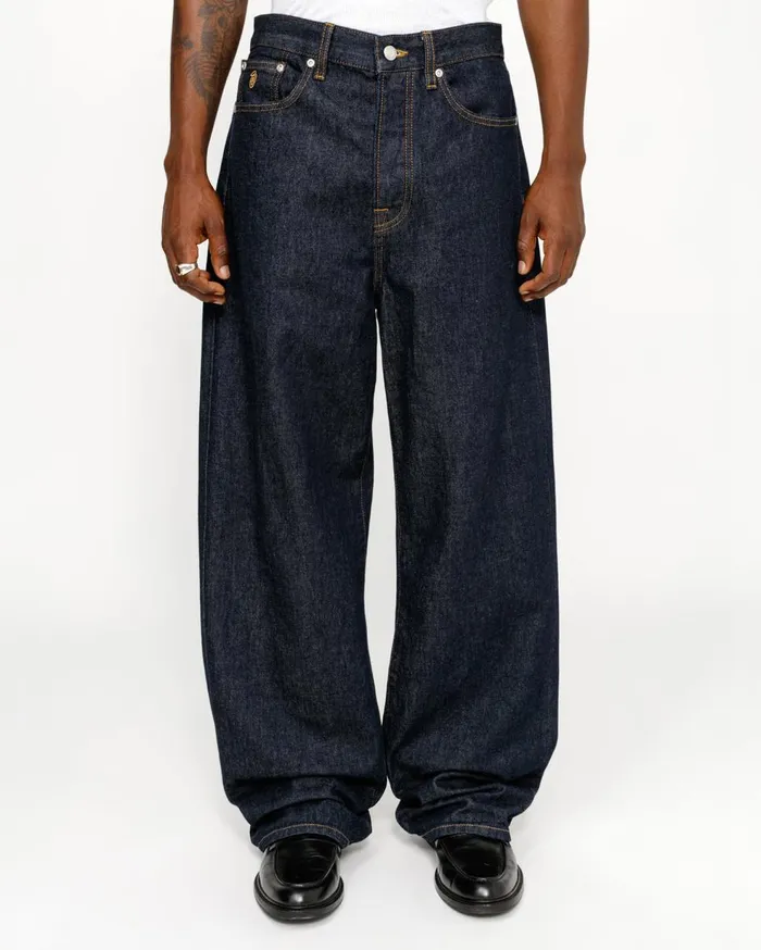 Pants MenWomen Stussy RELAXED JEAN DENIM Rinsed Indigo Pants MenWomen Stussy RELAXED JEAN DENIM Rinsed Indigo