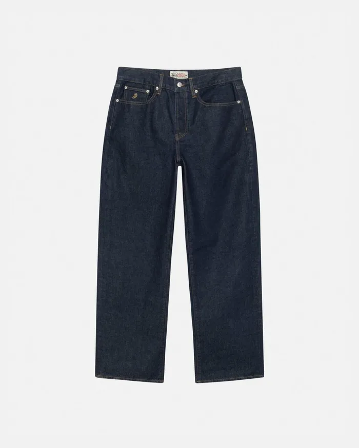 Pants MenWomen Stussy RELAXED JEAN DENIM Rinsed Indigo Pants MenWomen Stussy RELAXED JEAN DENIM Rinsed Indigo
