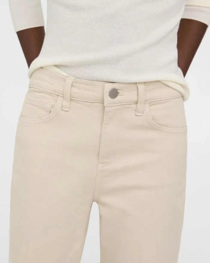 Pants Women Theory Treeca Jean In Stretch Denim Sand Pants Women Theory Treeca Jean In Stretch Denim Sand