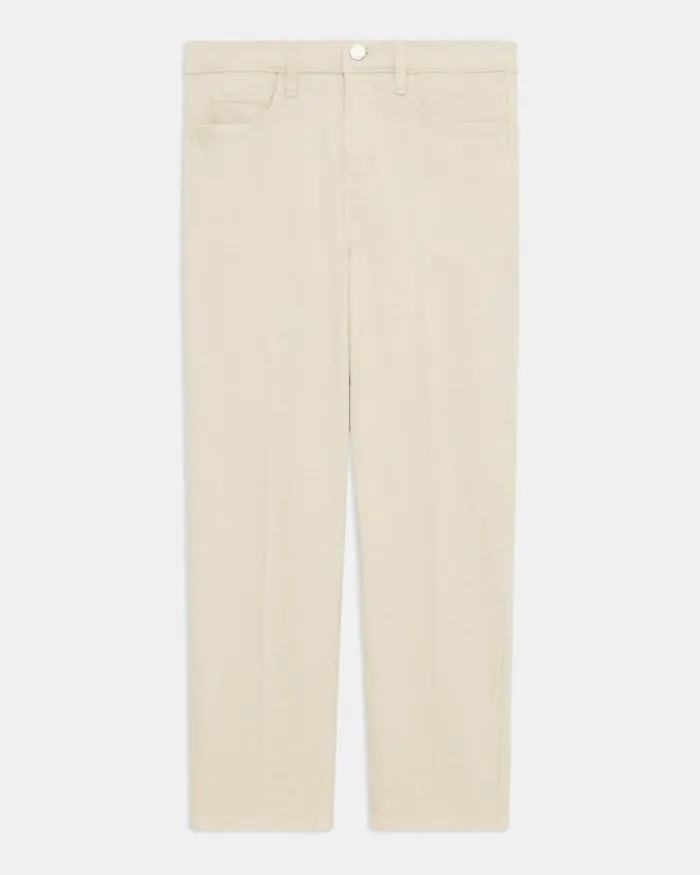 Pants Women Theory Treeca Jean In Stretch Denim Sand Pants Women Theory Treeca Jean In Stretch Denim Sand