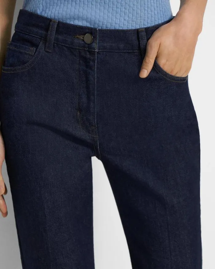 Pants Women Theory Treeca Jean In Washed Denim Indigo Pants Women Theory Treeca Jean In Washed Denim Indigo