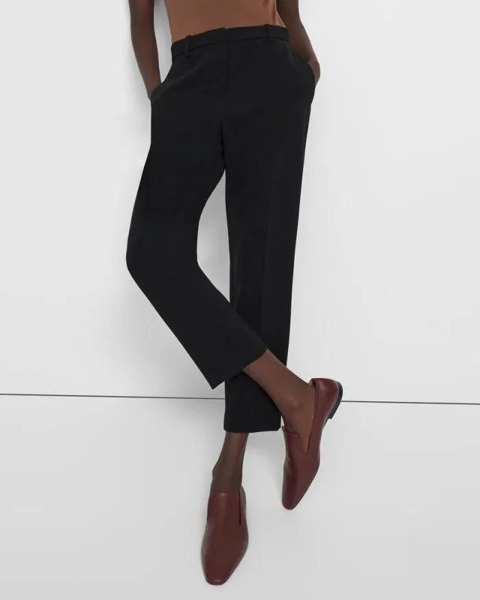 Pants Women Theory Treeca Pant In Precision Ponte Black Pants Women Theory Treeca Pant In Precision Ponte Black