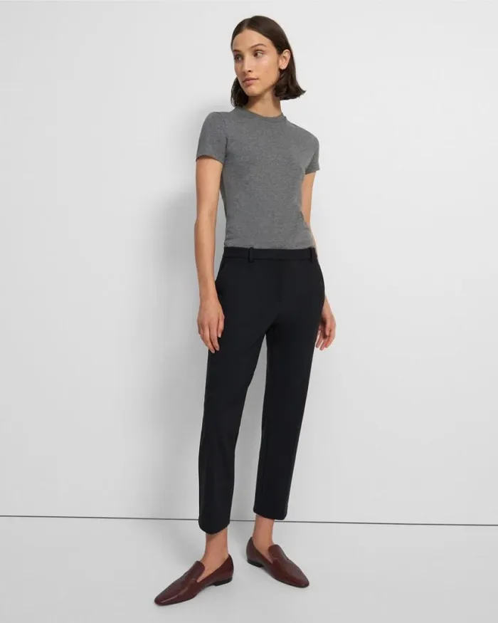 Pants Women Theory Treeca Pant In Precision Ponte Black Pants Women Theory Treeca Pant In Precision Ponte Black