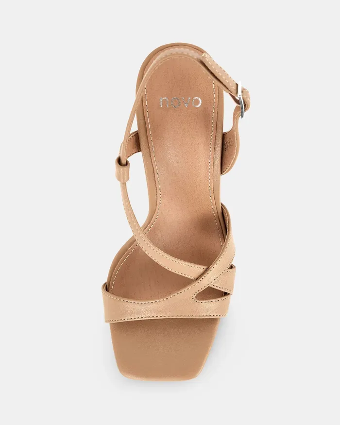 Party NOVO Shoes Women ZOZEY Sand Open Toe Heels
