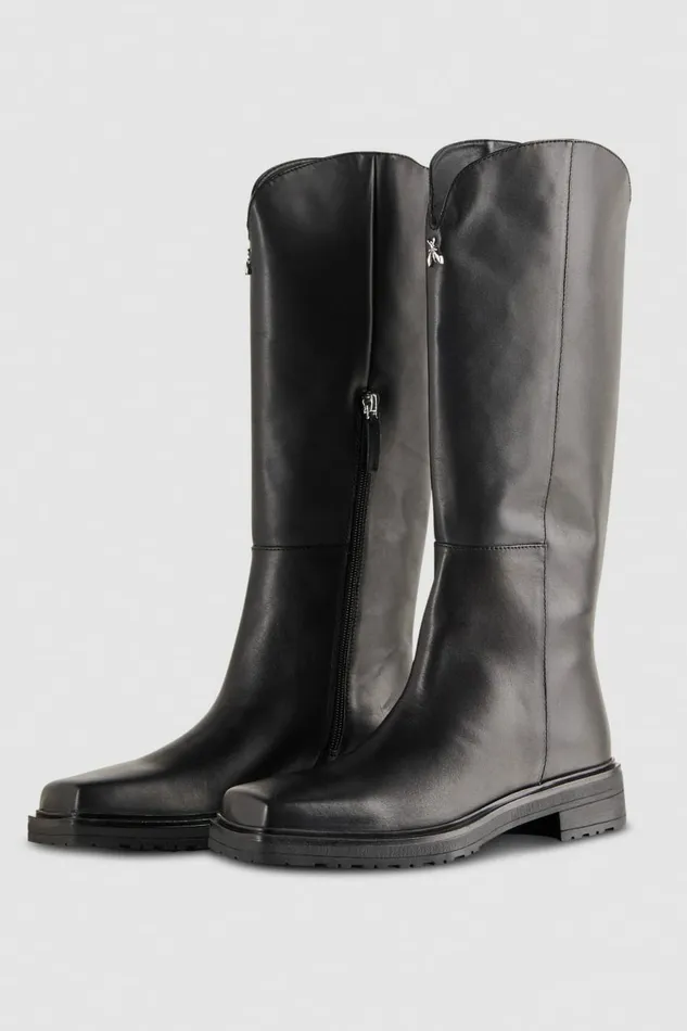 Patrizia Pepe Boots Leather Square Toe Boots Black 8211 Women