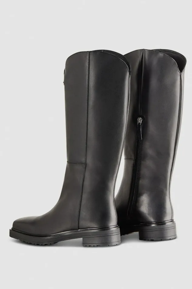 Patrizia Pepe Boots Leather Square Toe Boots Black 8211 Women