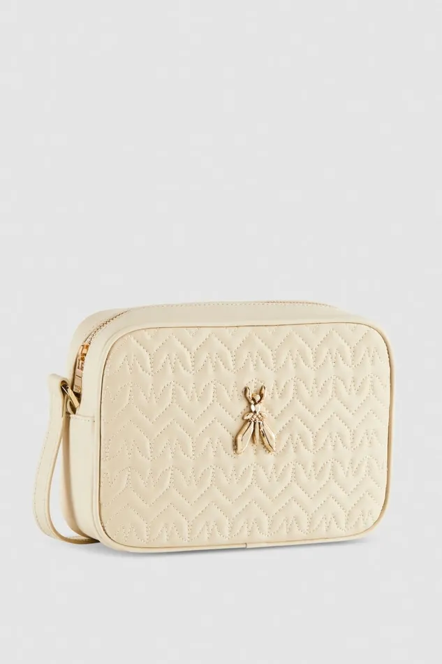 Patrizia Pepe Crossbodys Quilted Leather Crossbody Bag White 8211 Women