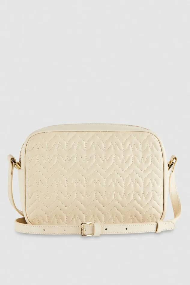 Patrizia Pepe Crossbodys Quilted Leather Crossbody Bag White 8211 Women