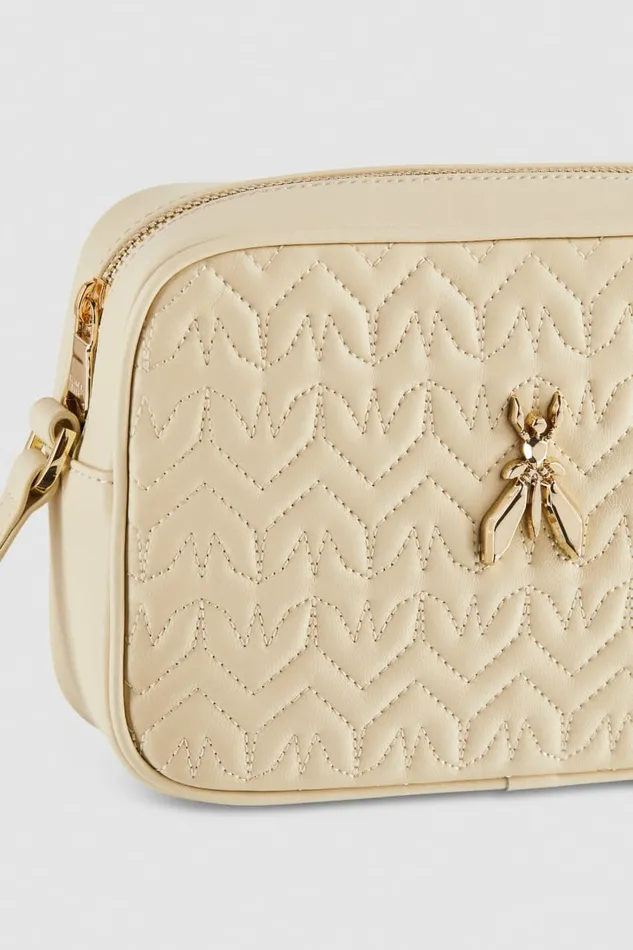 Patrizia Pepe Crossbodys Quilted Leather Crossbody Bag White 8211 Women