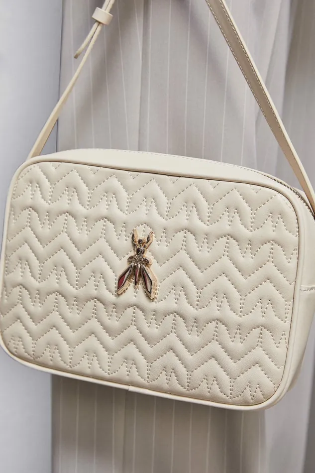 Patrizia Pepe Crossbodys Quilted Leather Crossbody Bag White 8211 Women