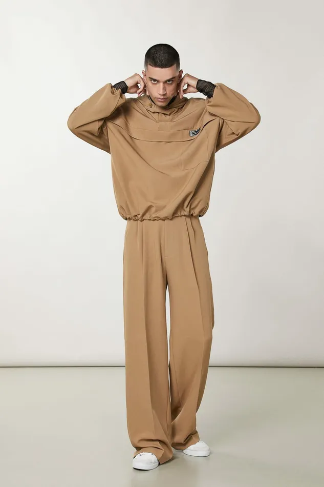 Patrizia Pepe Jackets Over Hooded Sweatshirt Beige 8211 Men