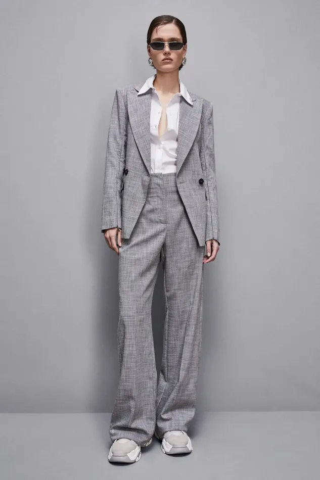 Patrizia Pepe Pants and Jeans Essential Palazzo Pants Grey 8211 Women