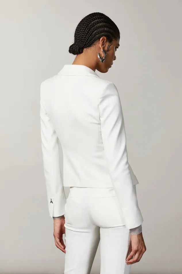 Patrizia Pepe Tailleur 2Button Slim Jacket White 8211 Women