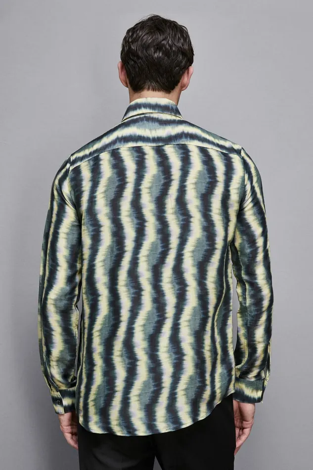 Patrizia Pepe Tops and Shirts Patterned Fluid Shirt Multicolor 8211 Men