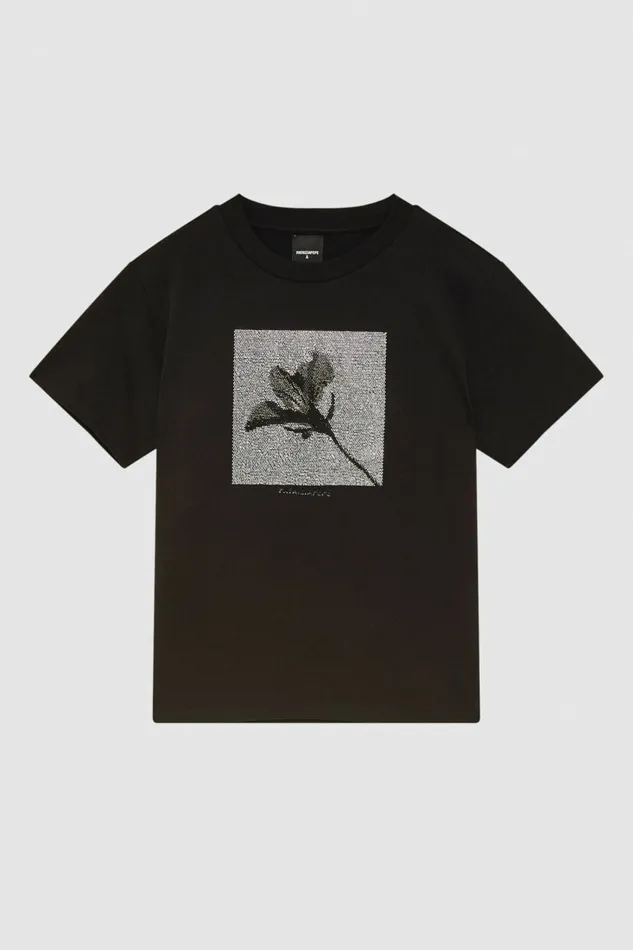 Patrizia Pepe Tops and Shirts TShirt With Studs Appliqu Black 8211 Men