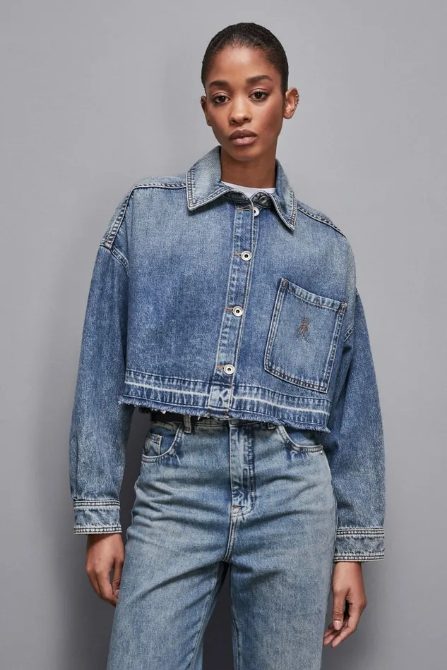Patrizia Pepe Tops LongSleeved Shirt In Jeans Blue Light Blue 8211 Women
