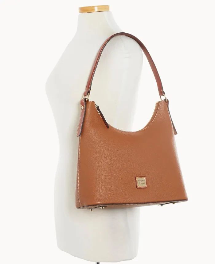 Pebble Grain Hobo Caramel Woman Dooney and Bourke Shoulder Bags Pebble Grain Hobo Caramel Woman Dooney and Bourke Shoulder Bags