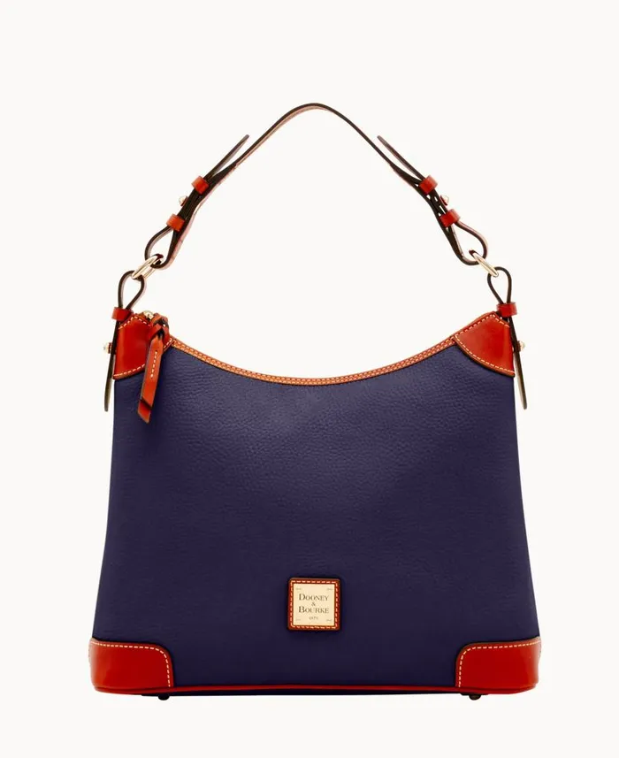 Pebble Grain Hobo Midnight Blue Woman Dooney and Bourke Shoulder Bags
