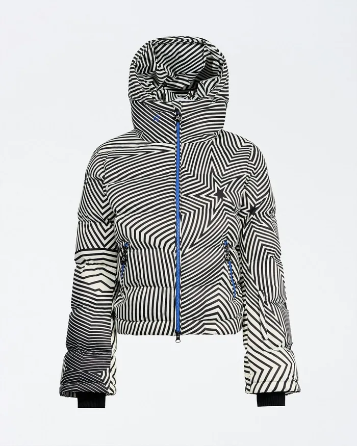 Perfect Moment Warped Star Polar Flare Down Jacket Warped Star Print Women Jackets Perfect Moment Warped Star Polar Flare Down Jacket Warped Star Print Women Jackets
