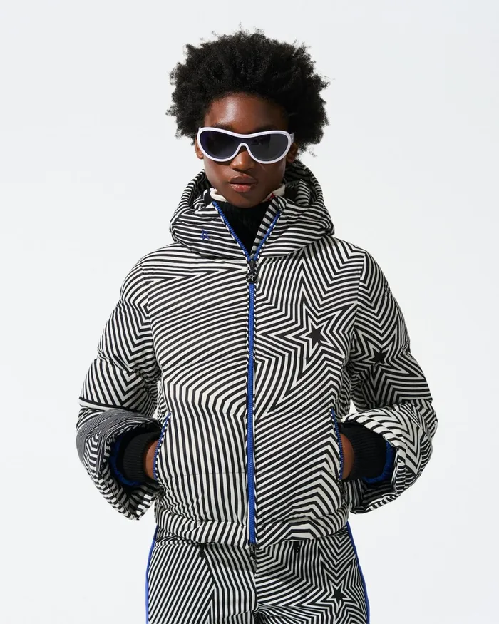 Perfect Moment Warped Star Polar Flare Down Jacket Warped Star Print Women Jackets
