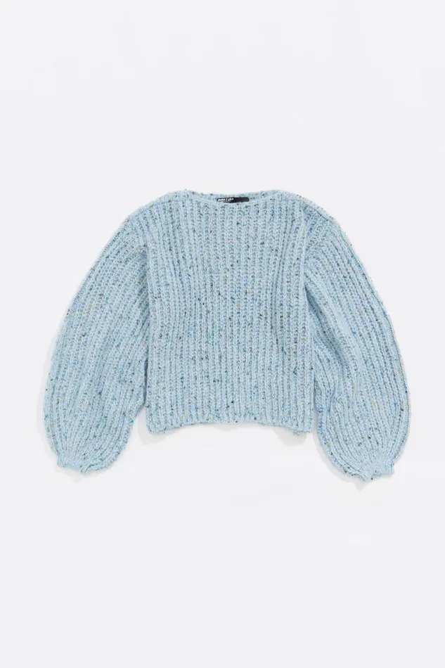 Pull Oversize Bleu Clair Light Blue Women Bimba Y Lola Knitwear Pull Oversize Bleu Clair Light Blue Women Bimba Y Lola Knitwear