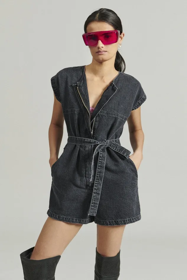 Rachel Comey Jumpsuits Women Vico Shortsuit Washed Black