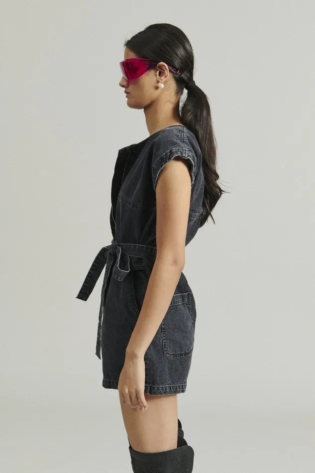 Rachel Comey Jumpsuits Women Vico Shortsuit Washed Black