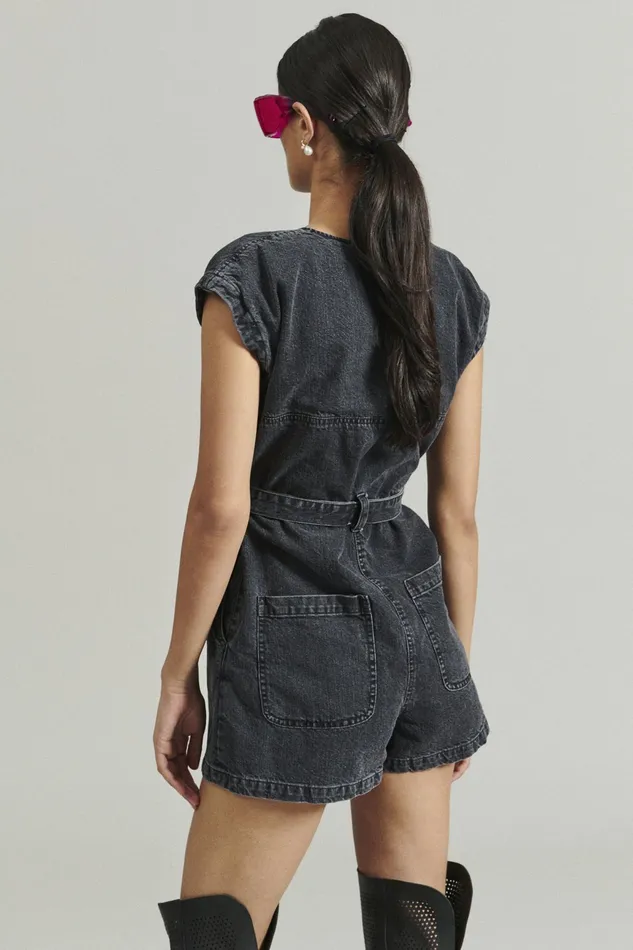 Rachel Comey Jumpsuits Women Vico Shortsuit Washed Black