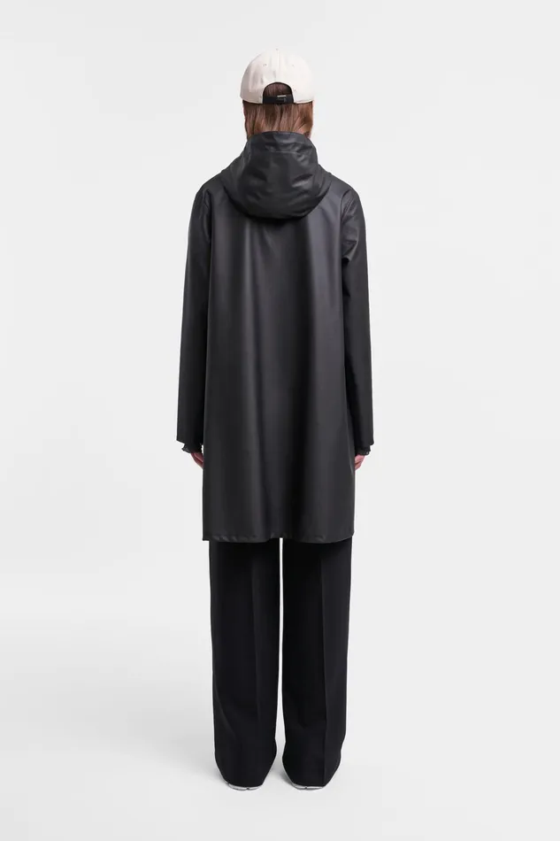 Raincoats Women Stutterheim Mosebacke Lightweight Zip Raincoat Black