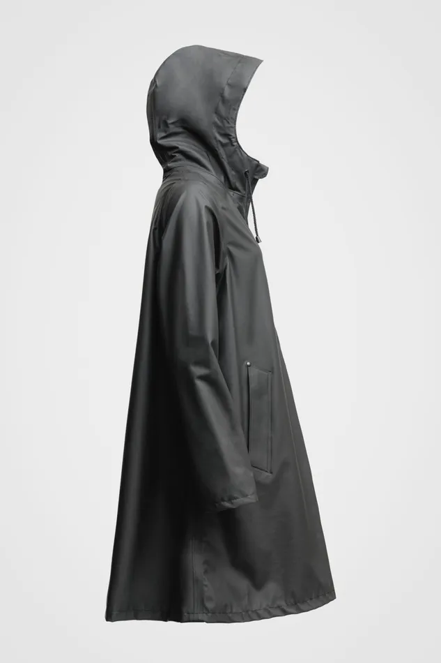 Raincoats Women Stutterheim Mosebacke Lightweight Zip Raincoat Black
