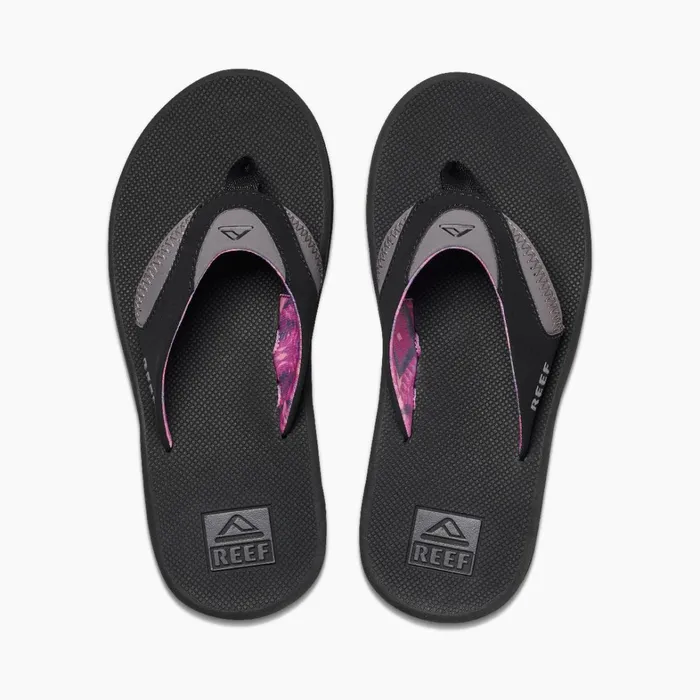 Reef Sandals Fanning Blackgrey 8211 Women Reef Sandals Fanning Blackgrey 8211 Women