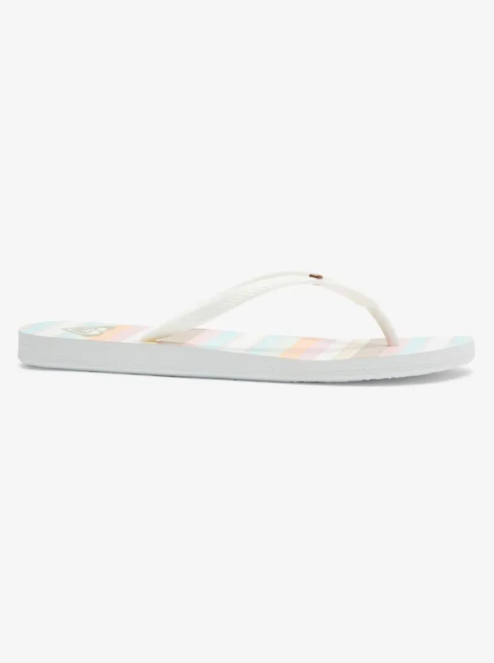 Roxy Flip Flops Bermuda Sandals Whitepinkmulti 8211 Women