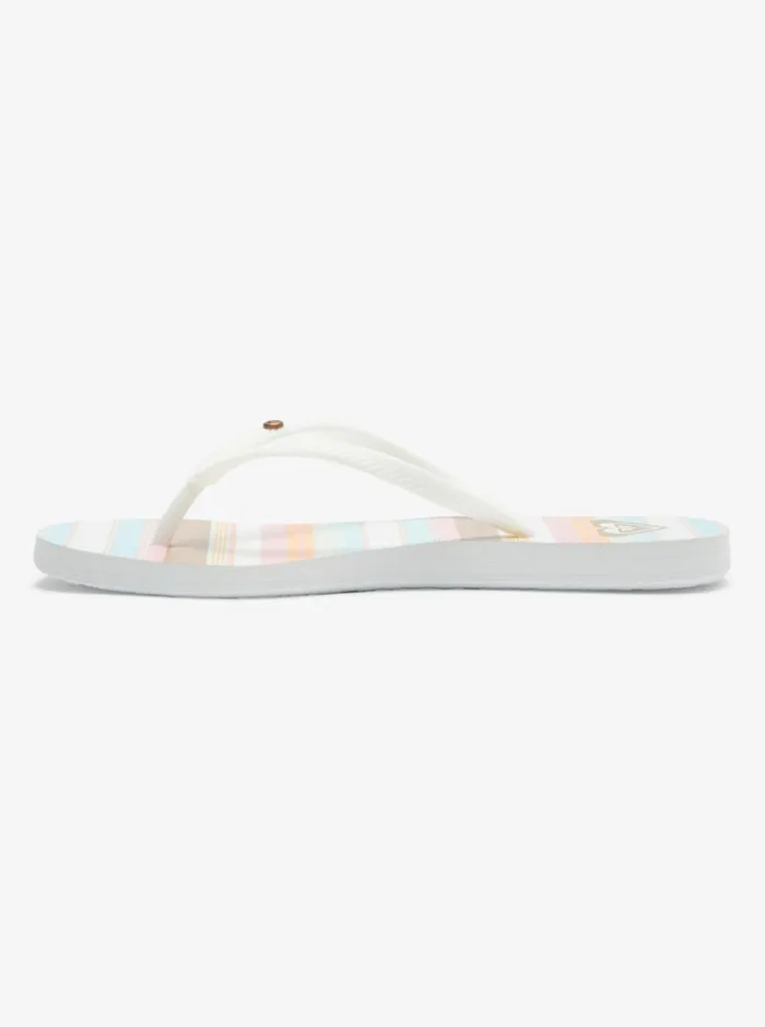 Roxy Flip Flops Bermuda Sandals Whitepinkmulti 8211 Women
