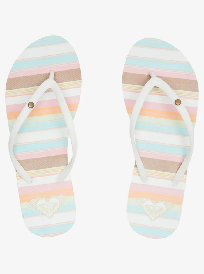 Roxy Flip Flops Bermuda Sandals Whitepinkmulti 8211 Women
